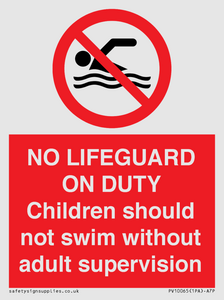 NO LIFEGUARD ON DUTY
